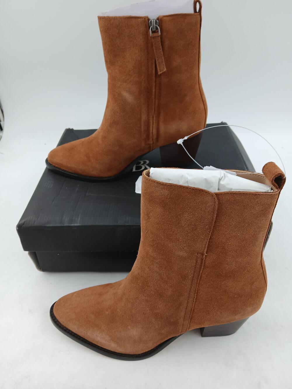 Banana Republic Boots Womens Size 7.5 Brown Suede Casual Ankle Booties Shoes
